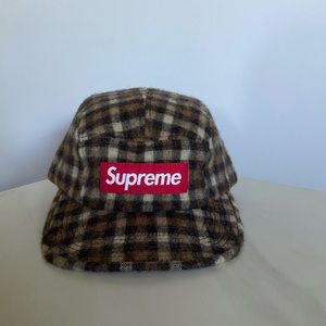 Supreme Wool Plaid Camp Cap
